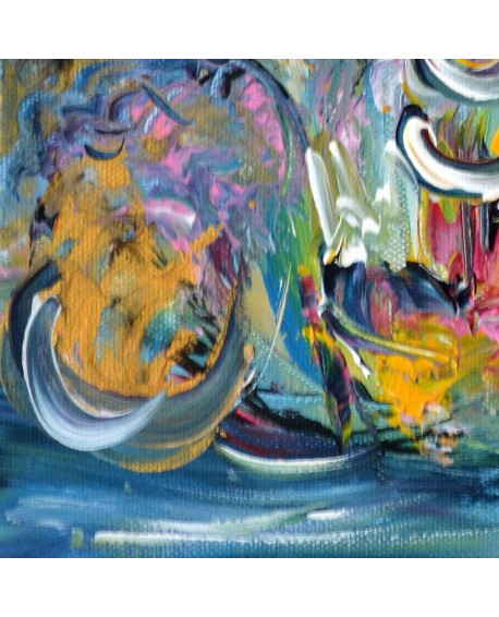 Tableau bleu abstrait