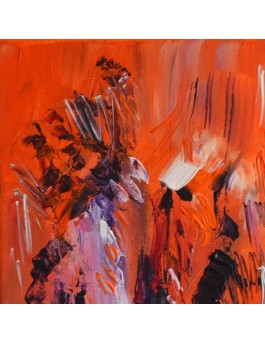 tableau abstrait orange