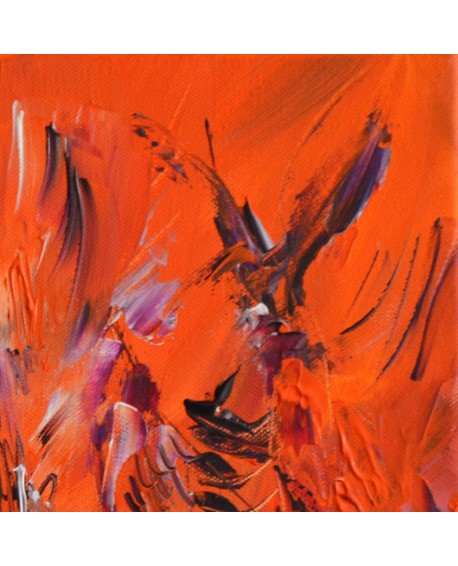 tableau abstrait orange