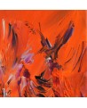 tableau abstrait orange