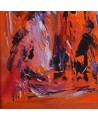 tableau abstrait orange