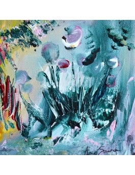 Tableau abstrait vert