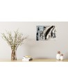 tableau gris et bleu