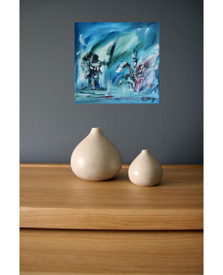 tableau moderne bleu