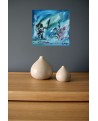 tableau moderne bleu