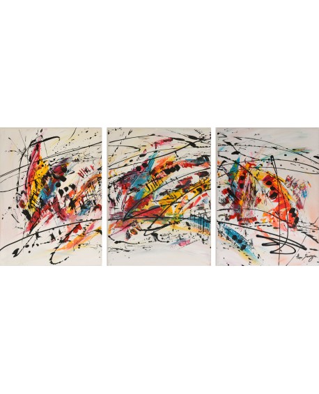 triptyque multicolore