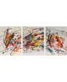 triptyque multicolore