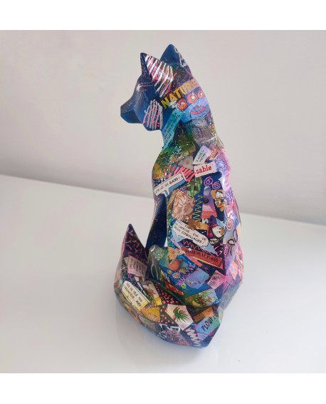 sculpture renard déco pop art