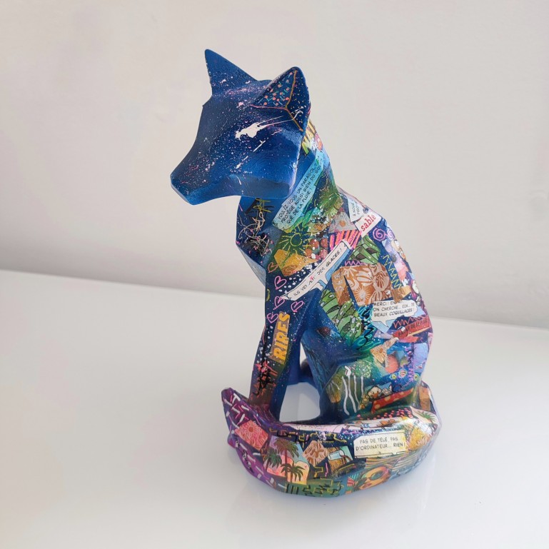 sculpture renard pop art