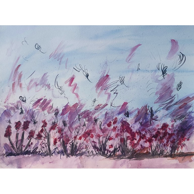 peinture aquarelle fleurs