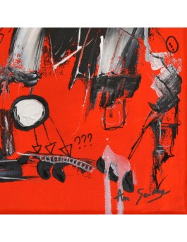 tableau moderne orange