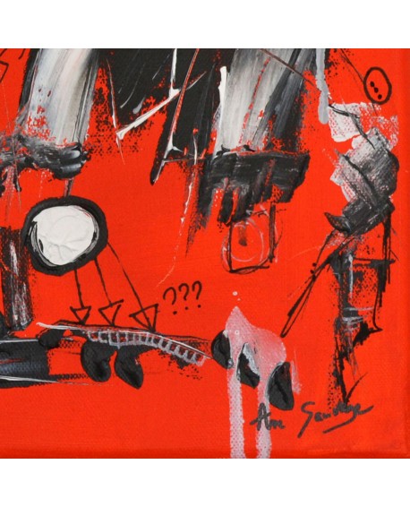 tableau moderne orange