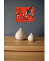 tableau abstrait orange