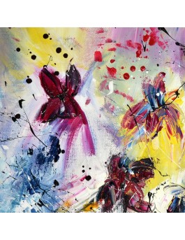 peinture abstraite fleurs