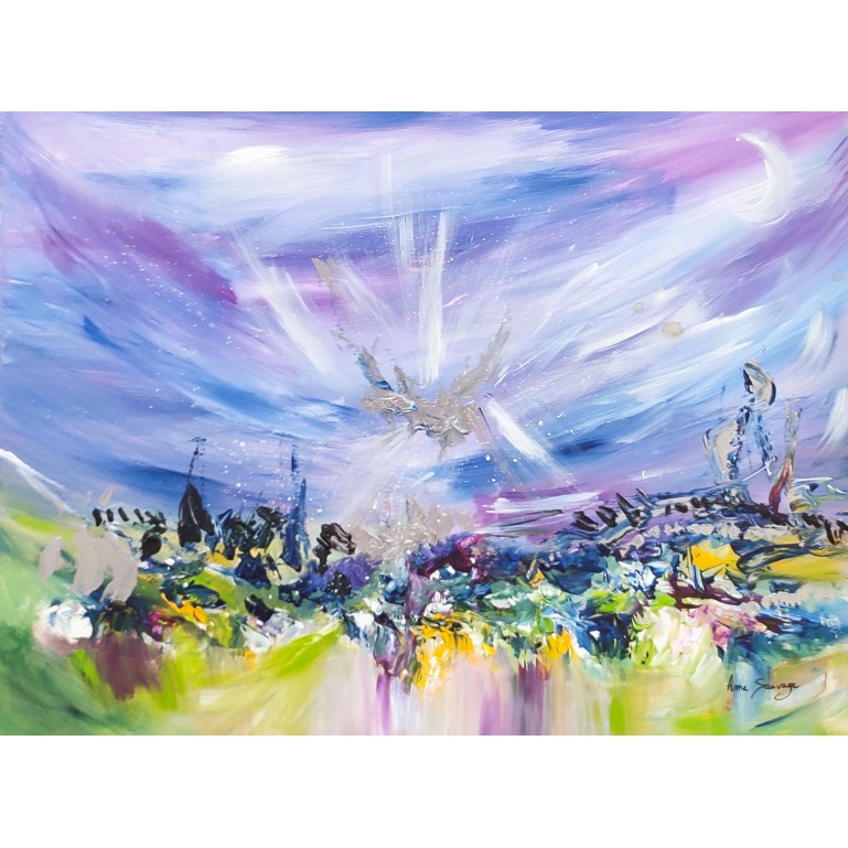 tableau abstrait coloré