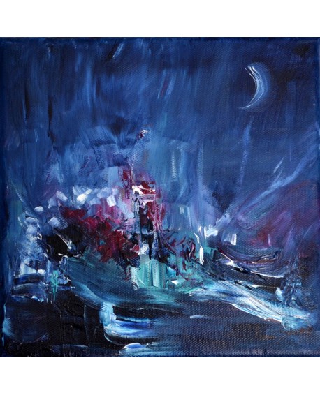 peinture abstraite bleue