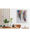 grand tableau abstrait multicolore