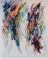 grand tableau abstrait multicolore coloré