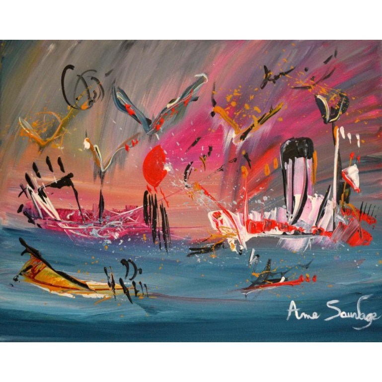 peinture style oiseau Le spectacle des oiseaux
