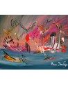 peinture style oiseau Le spectacle des oiseaux