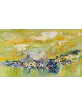 tableau abstrait vert