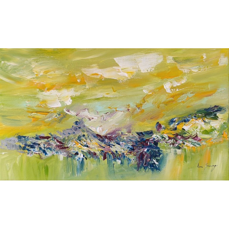 tableau abstrait vert