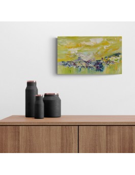 tableau abstrait vert