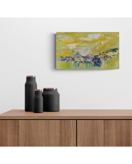 tableau abstrait vert