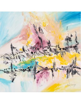 peinture abstraite multicolore