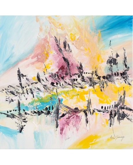 peinture abstraite multicolore