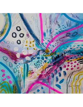 petit tableau abstrait multicolore moderne