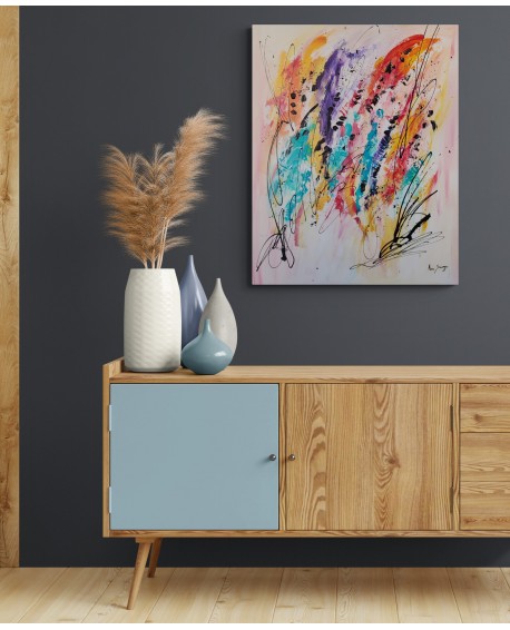 tableau abstrait coloré