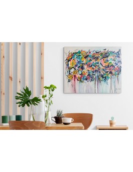 grand tableau moderne abstrait coloré