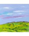 tableau abstrait paysage montagne