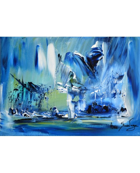 tableau abstrait bleu