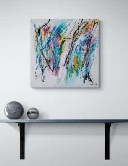 tableau abstrait moderne coloré