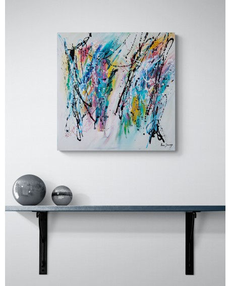 tableau abstrait moderne coloré