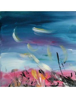tableau abstrait bateaux barque