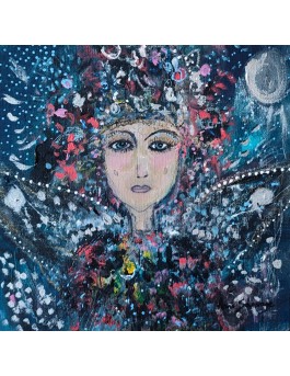 tableau abstrait portrait femme