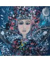 tableau abstrait portrait femme