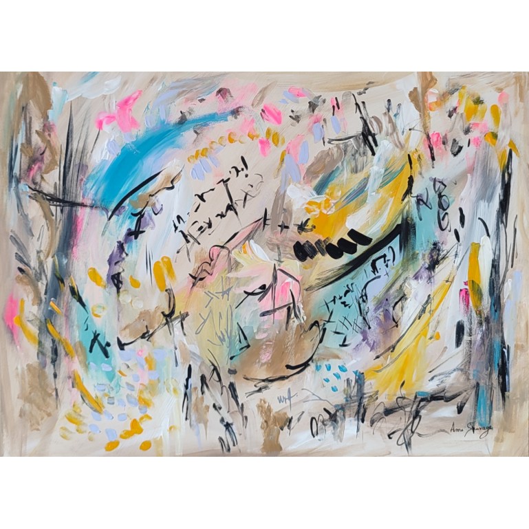 tableau abstrait moderne coloré