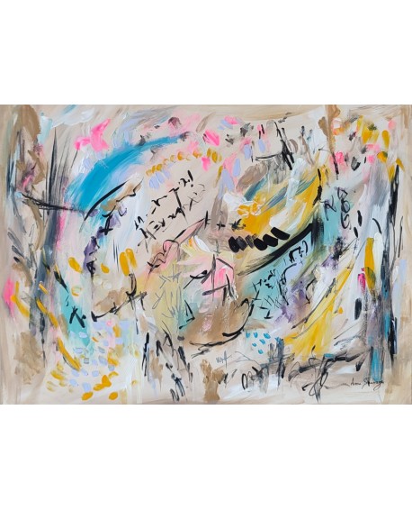 tableau abstrait moderne coloré