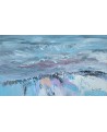 tableau abstrait bleu pastel
