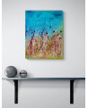 tableau abstrait coloré moderne acrylique