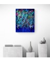 tableau abstrait bleu design