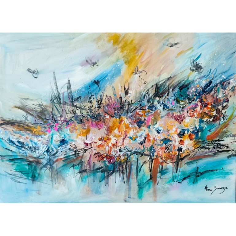 tableau abstrait coloré
