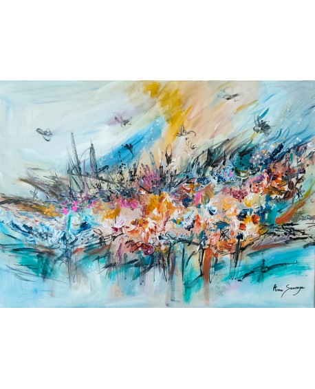 tableau abstrait coloré