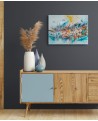 grand tableau coloré abstrait