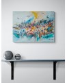 grand tableau abstrait coloré