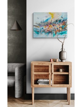 grand tableau coloré moderne